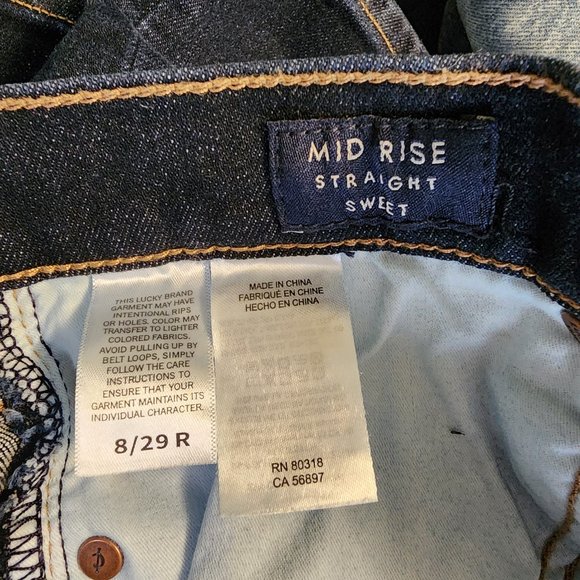 Lucky Brand Mid Rise Sweet Straight (8/29R) - Picture 3 of 5